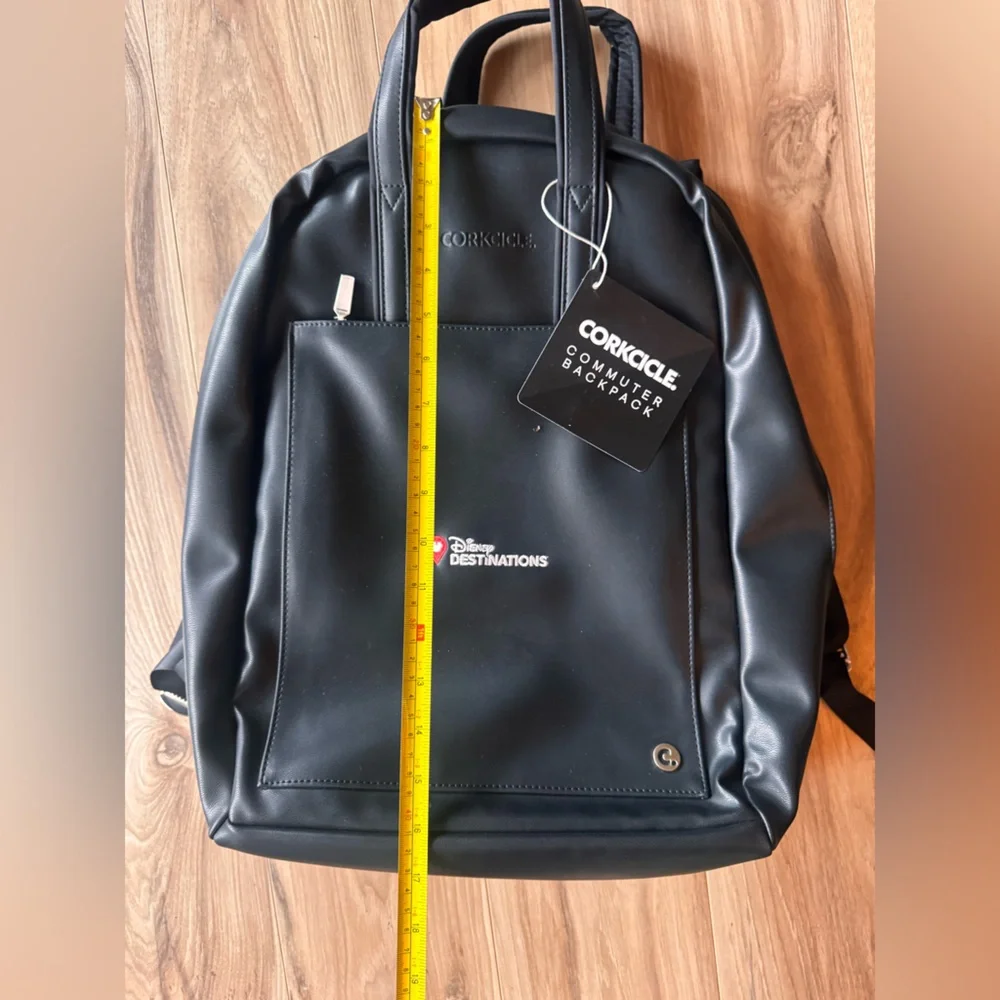 Corkcicle Black Commuter Backpack with Disney Destinations Logo